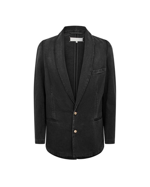Maison Margiela Black Japanese Denim Blazer for men