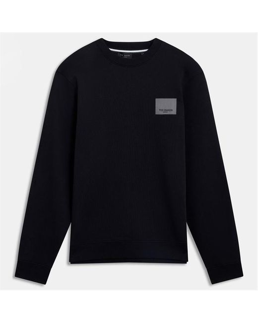 Ted Baker Blue Ls Logo Patch Sweatshirt for men
