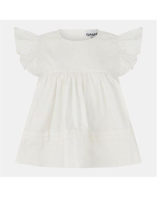 Ganni White Frill Coord