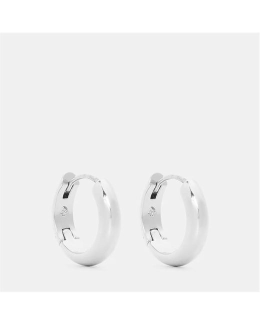 Kate Spade Gray Brilliant Huggie Earrings