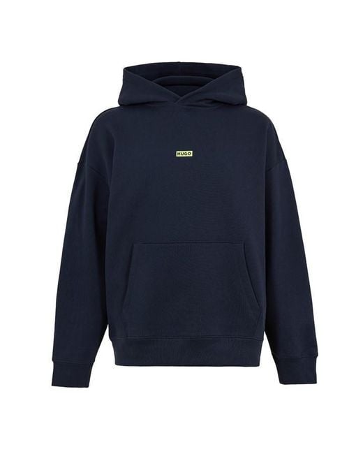 HUGO Blue Overhead Hoodie for men