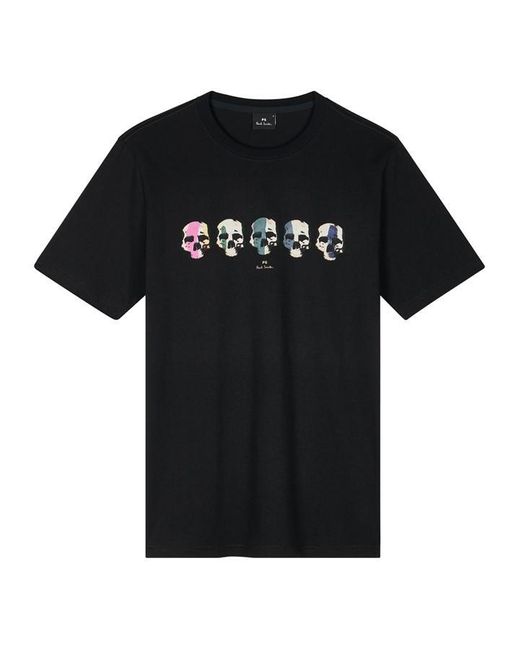 Paul Smith Black Skull Graphic T-Shirt for men