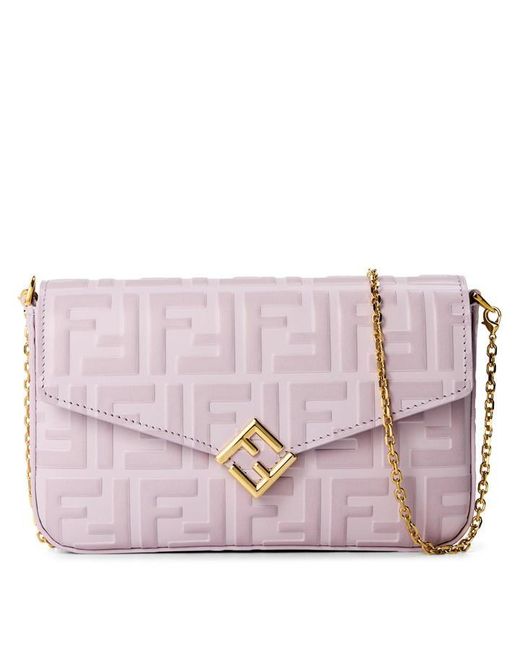 Fendi Pink Ff Diamonds Wallet On Chain