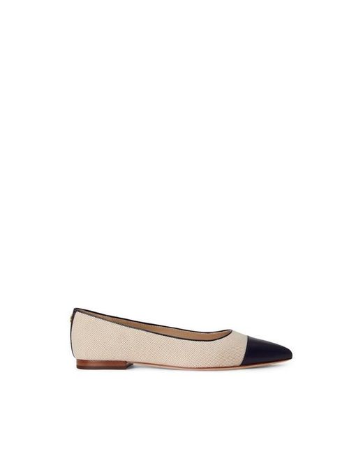 Ralph Lauren Natural Ballet Pumps