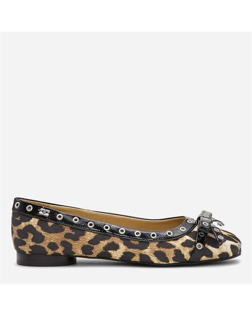 Ganni Black Bow Ballet Pumps