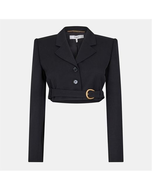 Chloé Black Cropped Blazer