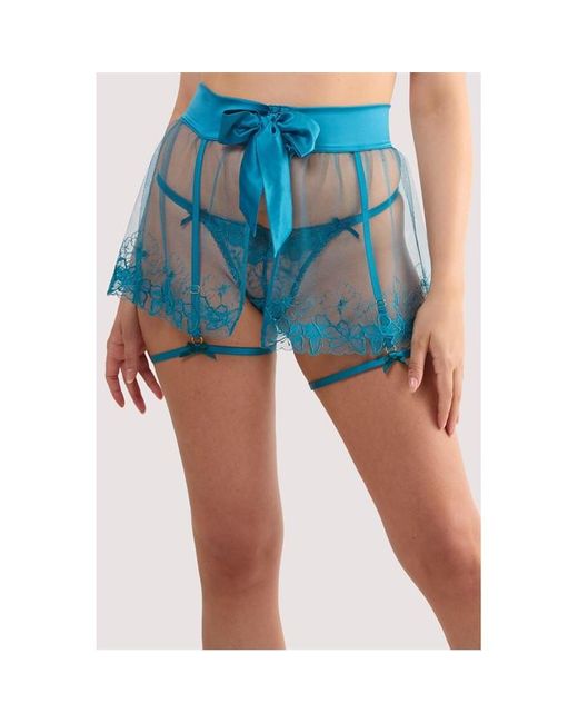 Playful Promises Blue Mariposa Butterfly Embroidery Skirted Suspend