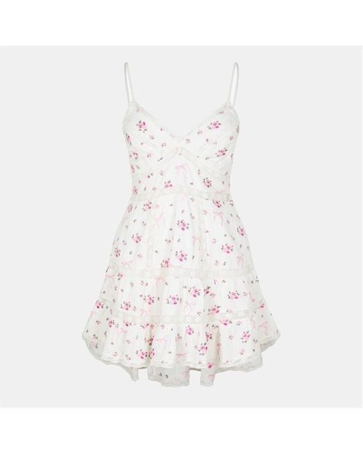 LoveShackFancy White Love Solbina Mini Dress