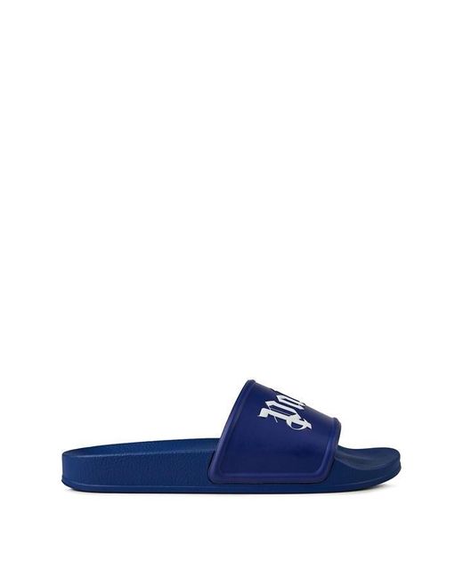 Palm Angels Blue Palm Pool Slider for men