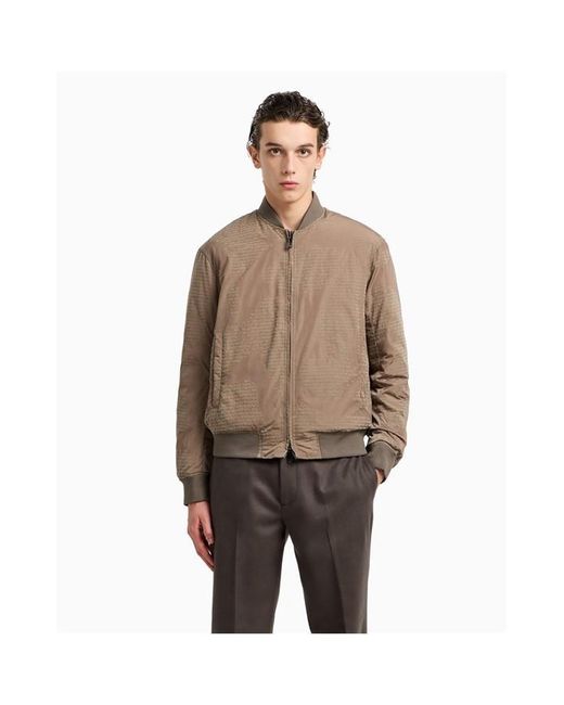 Emporio Armani Natural Insulated Bomber Jacket for men