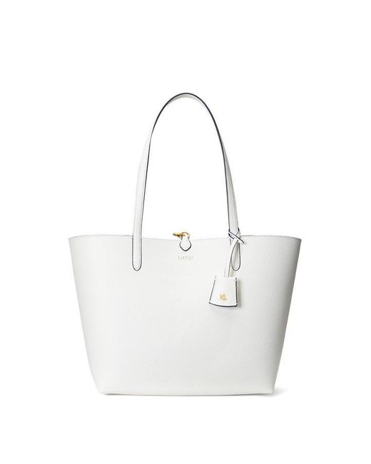 Ralph Lauren White Lauren Reversible Merrimack Tote Bag