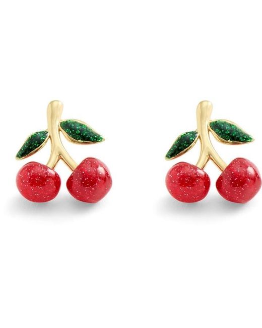 COACH Red Cherry Stud Earrings