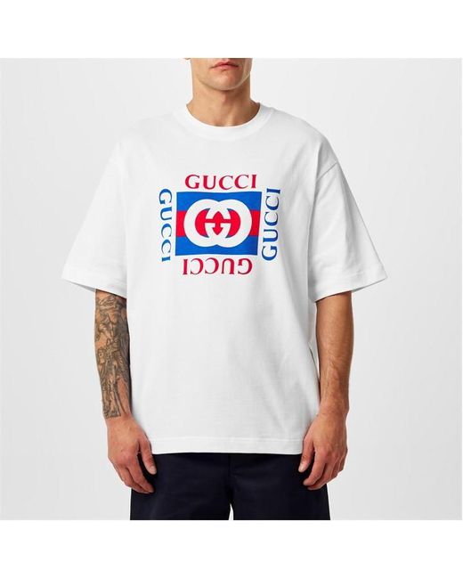 Gucci Box Logo Tee Sn44 in White for Men Lyst UK