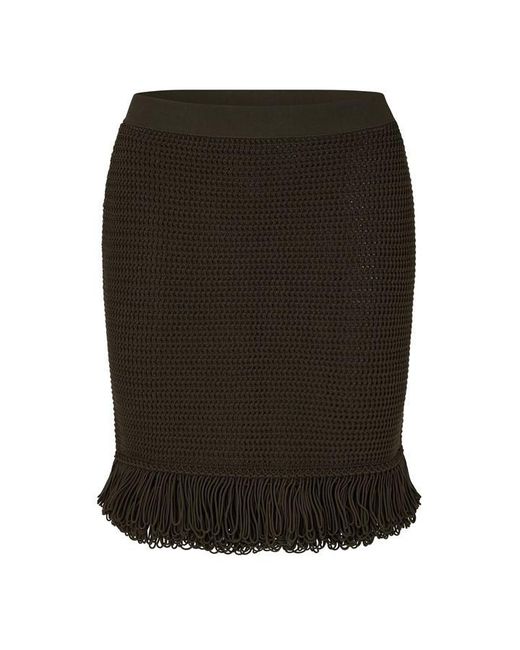 Bottega Veneta Black Midi Skirt