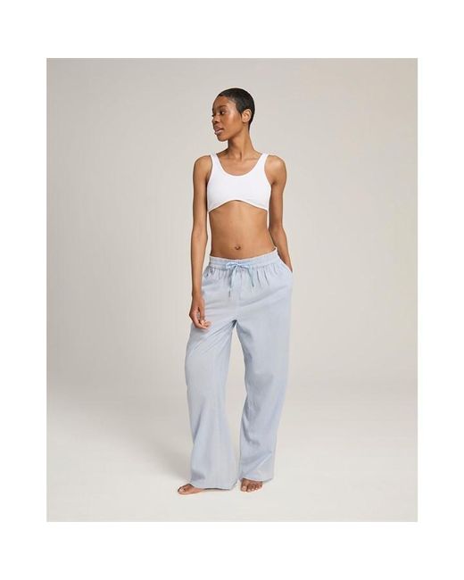 Nudea Blue Classic Trouser Organic Cotton Gauze