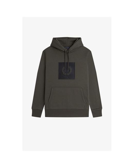 Fred Perry Gray Box Graphic Pull Over Hoodie for men