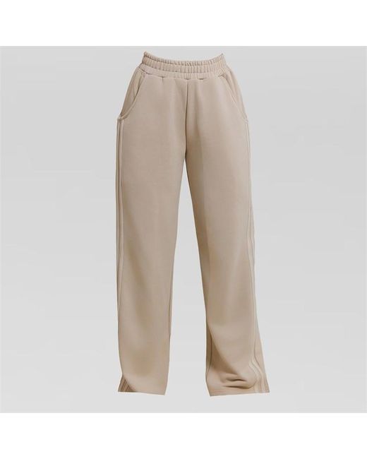 Mars the Label Natural Kiera Open Hem Fleece Jogging Bottoms