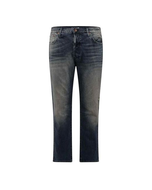 Replay Blue Sartoriale Relaxed Fit Straight Leg Jeans for men