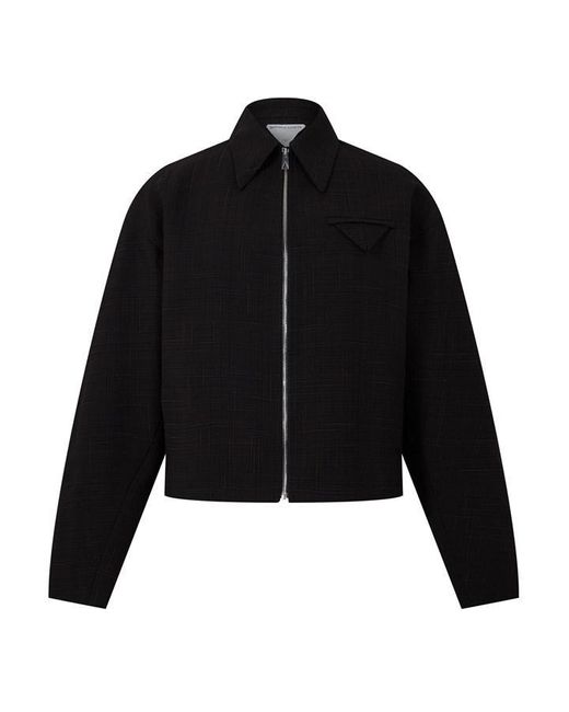 Bottega Veneta Black Viscose And Silk Criss-cross Kimono Jacket for men