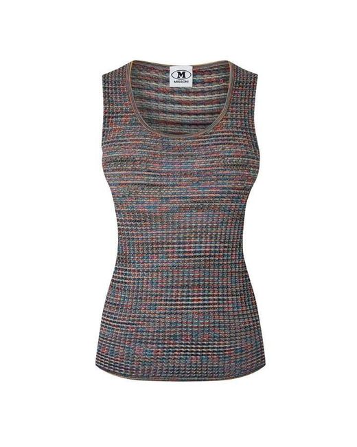 Missoni Gray Cotton-Wool Blend Top