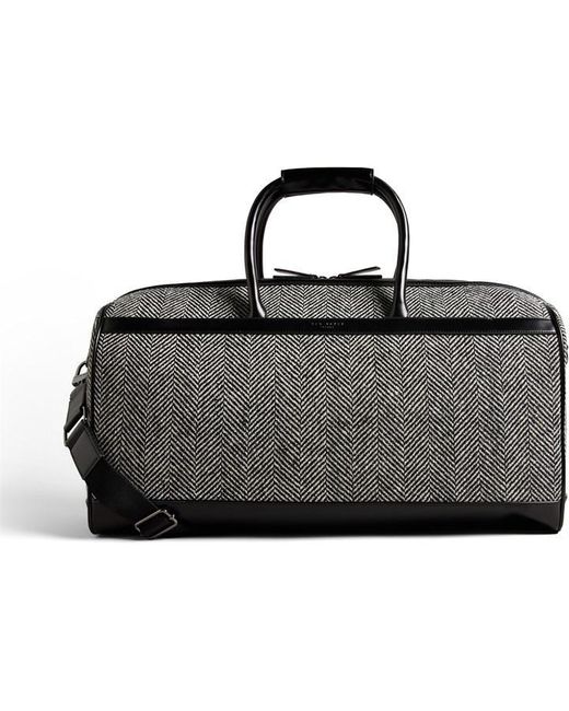 Ted Baker Black Andersn Herringbone Holdall Bag for men
