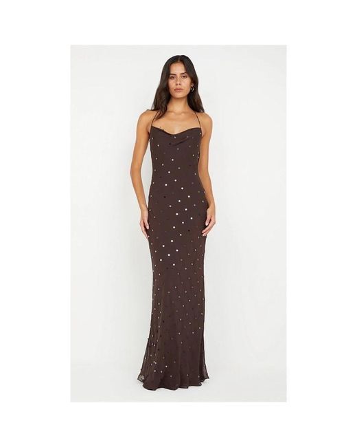 Bec & Bridge Brown Arielle Slip Long Maxi Dress