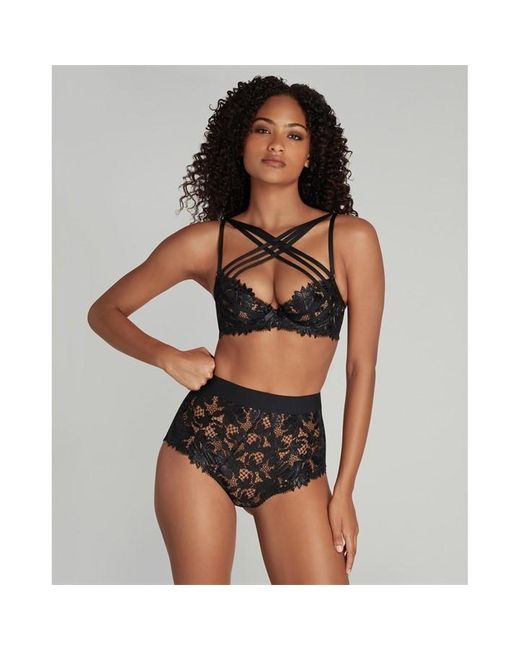 Agent Provocateur Black Edira Suspender Brief