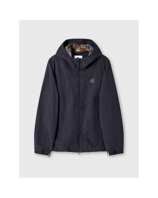 Pretty Green Blue Feltham Weatherproof Rain Anorak for men