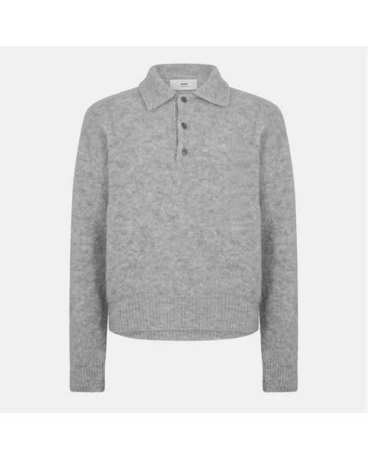 AMI Gray Knitted Top for men