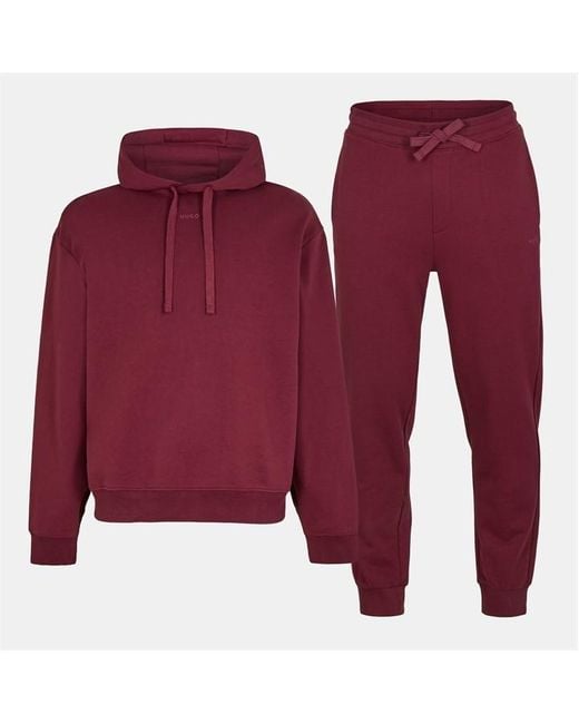 HUGO Red Cotton-Terry Tracksuit With Contrast Branding for men