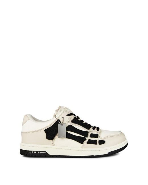 Amiri White Skel Brand-appliqué Leather Low-top Trainers