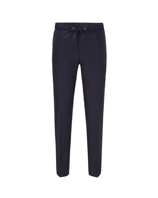 Boss Blue Banks Slim Fit Trousers for men