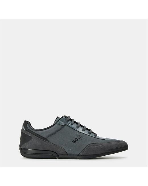 Boss Gray Saturn Low Top Everyday Trainers With Technical Mesh for men