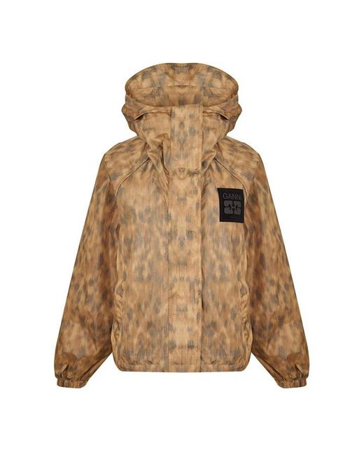 Ganni Natural Rain Anorak Jacket
