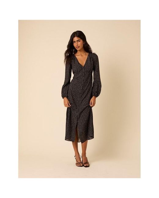 Nobody's Child Black Kennedy Midi Dress