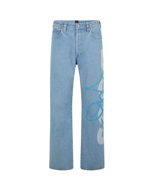 Boss Blue Akron Bc Relaxed-Fit Jeans for men