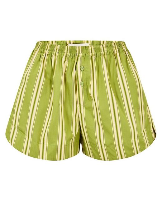 Faithfull The Brand Green Lonia Short Tailored Shorts