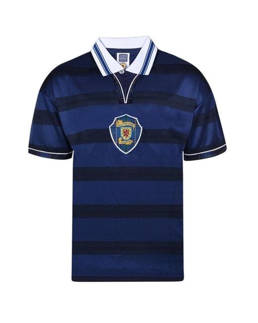 Score Draw Blue Scotland Home Shirt 1998 for men