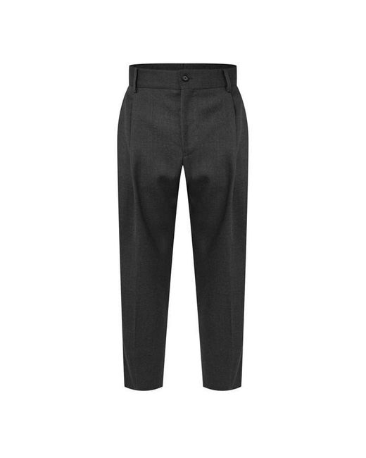 Dolce & Gabbana Gray Slim Fit Tailored Trousers for men