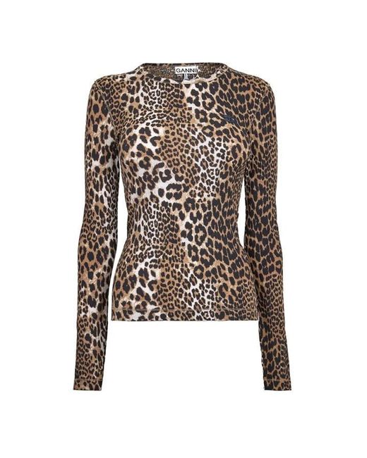 Ganni Black Long Sleeve T-Shirt