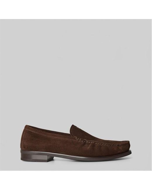 Prada Brown Foil Loafers for men