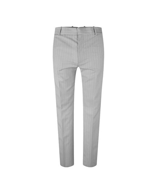 McQueen Gray Cigarette Trousers for men