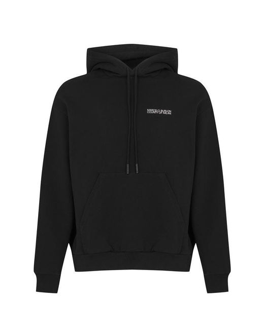 Marcelo Burlon Black Tempera Cross Over Hoodie for men