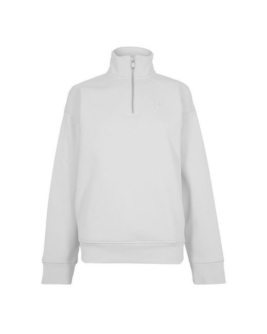 On Shoes White 1/4 Zip Fleece