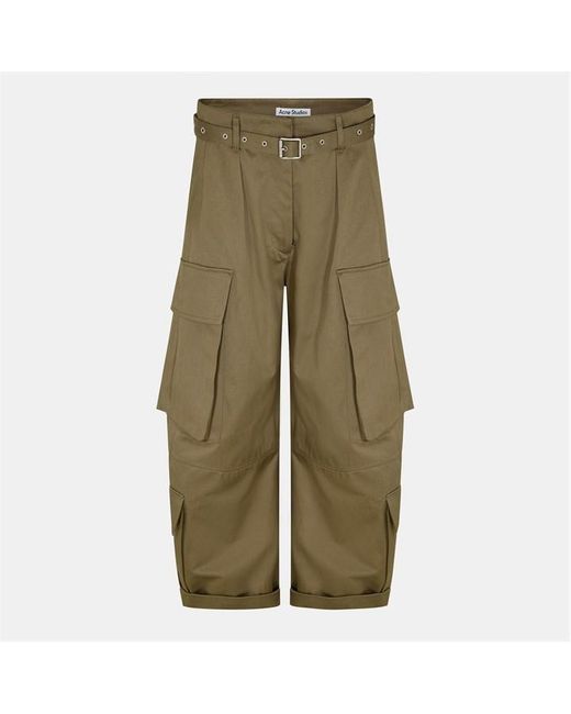 Acne Green Pama Cargo Trousers