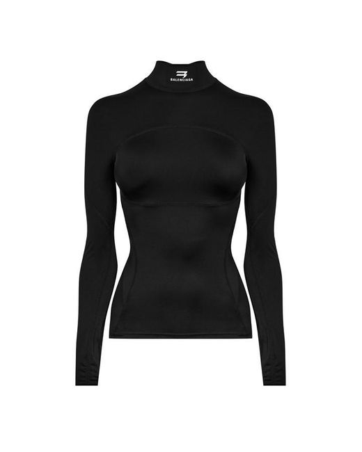 Balenciaga Black Sporty B Activewear Top