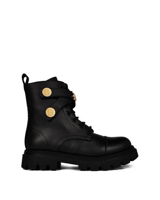 Balmain Black Biker Boots Jn34