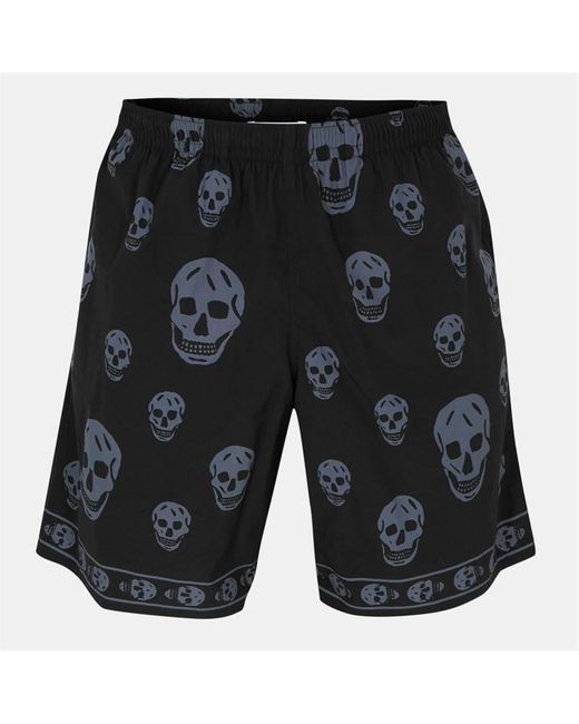 McQueen Black Alex Classic Quick-Drying Tailored Fit Swim Shorts for men