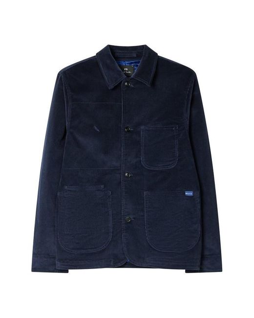 Paul Smith Blue Cord Pocket Overshirt for men