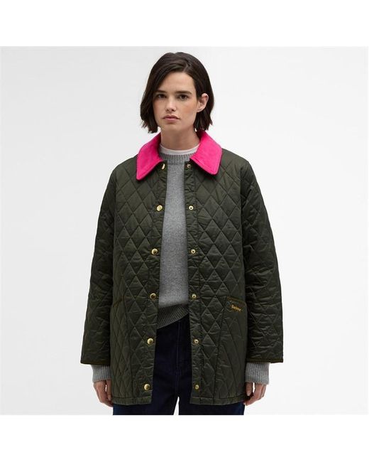 Barbour Brown Icons Modern Liddesdale Long Sleeve Quilted Jacket
